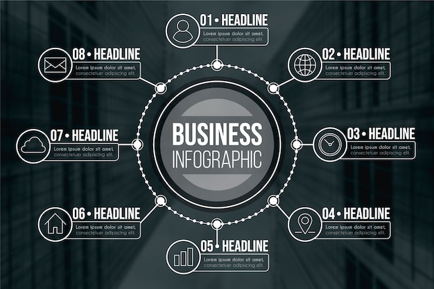 Zakelijke infographic met foto