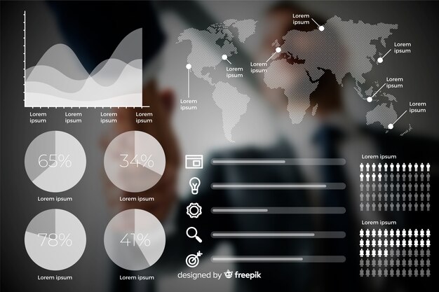 Zakelijke infographic sjabloon met foto