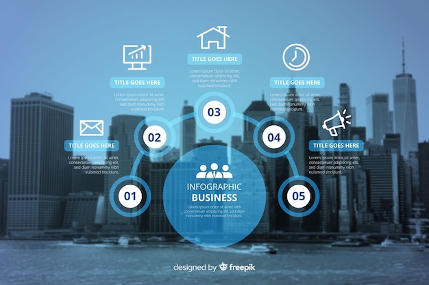 Zakelijke infographic sjabloon met foto