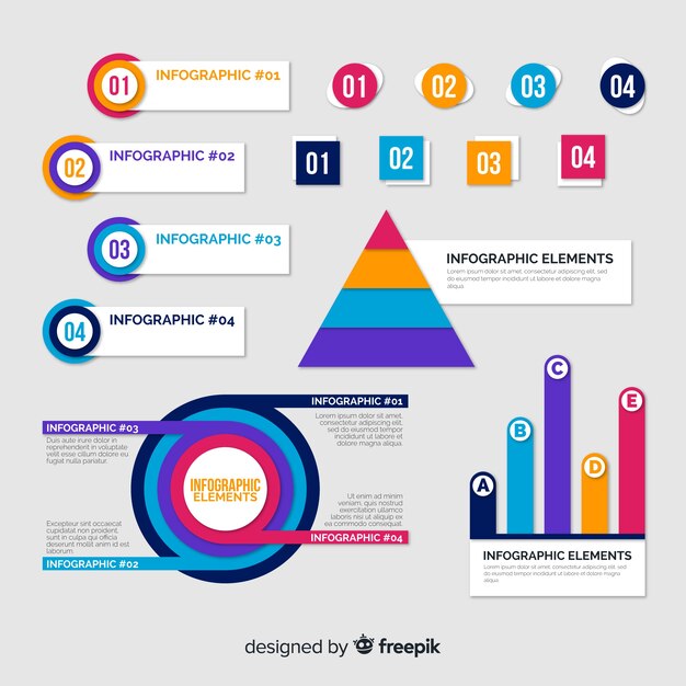 Zakelijke infographic sjabloon, samenstelling van infographic elementen