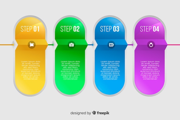 Zakelijke infographic sjabloon, samenstelling van infographic elementen