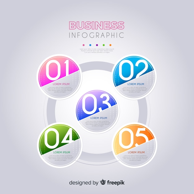 Zakelijke infographic sjabloon