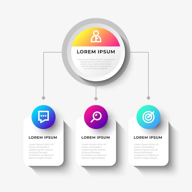 Zakelijke infopgraphic met organigram