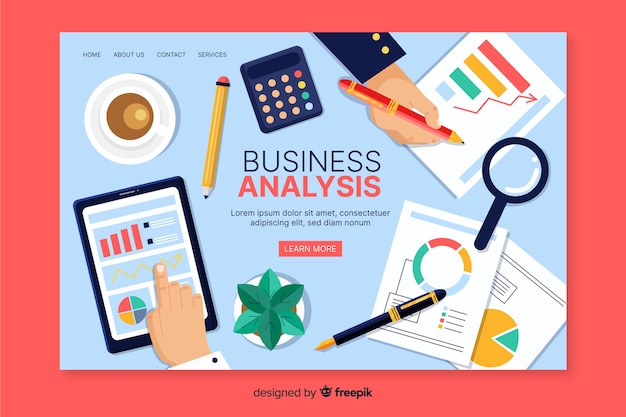 Zakelijke landingspagina websjabloon