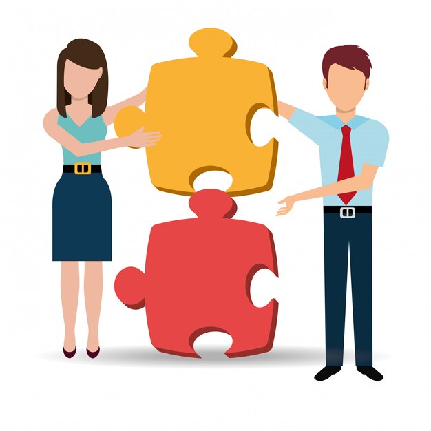 Zakelijke oplossingen en teamwork