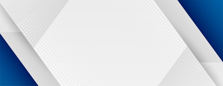 Gratis Vector zakelijke presentatiebanner met blauwe geometrische vorm