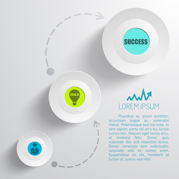 Zakelijke stap infographics