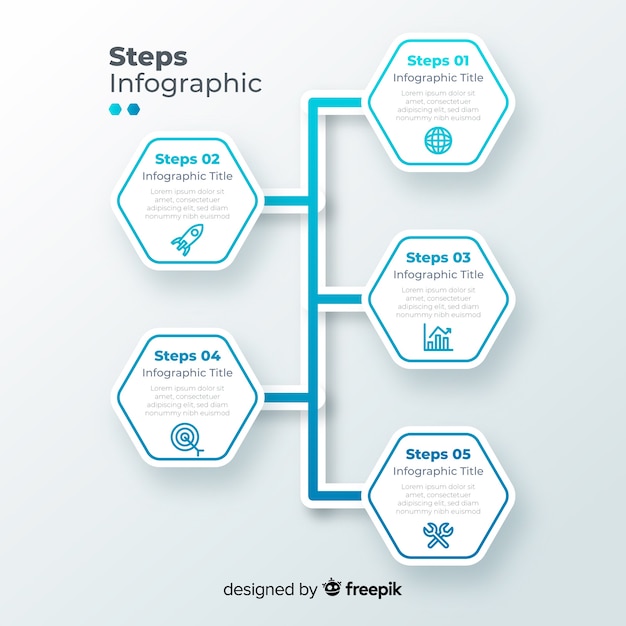 Zakelijke stappen infographic