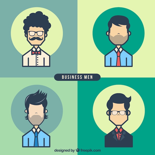 Gratis vector zakenlieden avatars pakken