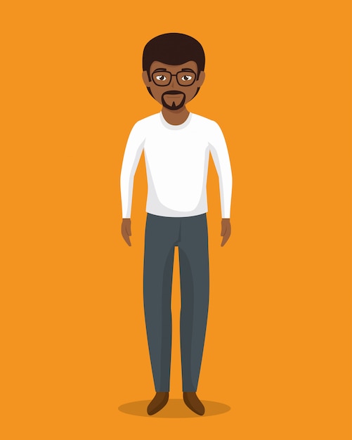 Gratis vector zakenman karakter avatar geïsoleerd