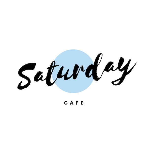 Zaterdag café logo branding vector