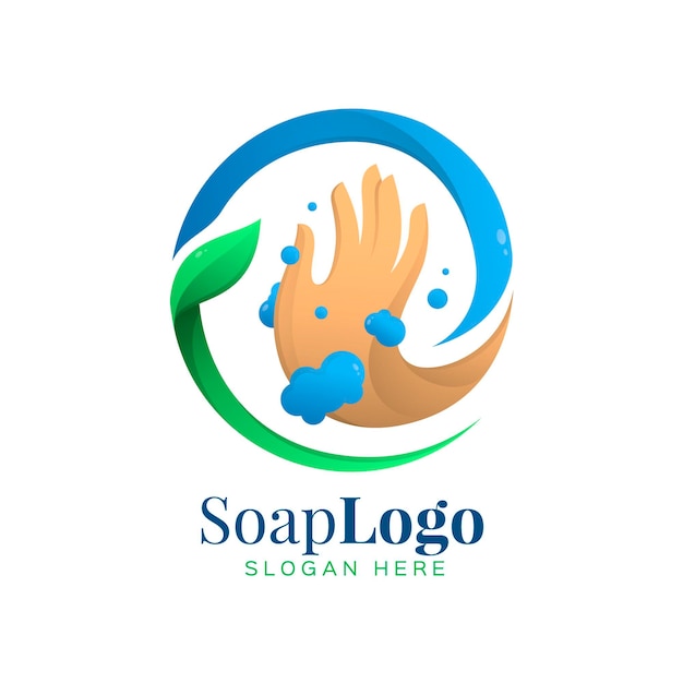 Gratis vector zeep logo sjabloon