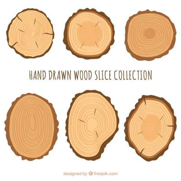 Gratis Vector zes hout plakken