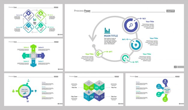 Zes Workflow Slide Templates Set