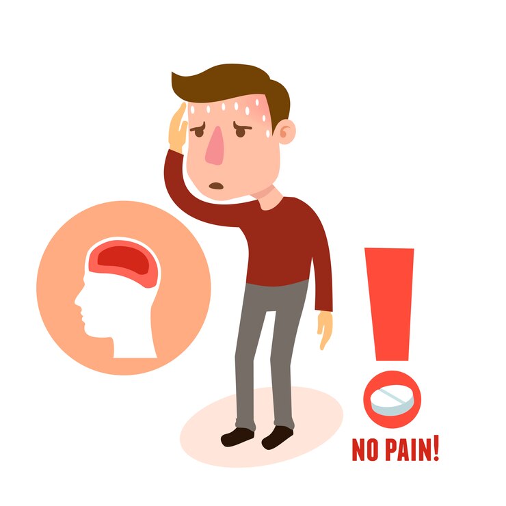 Gratis Vector ziekenhoofdpijn