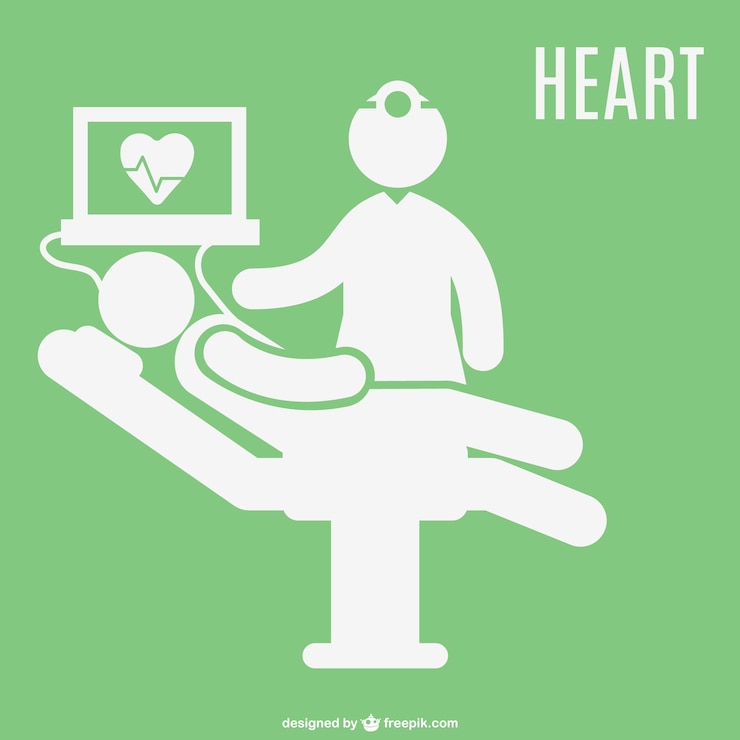 Gratis Vector ziekenhuispatiënt elektrocardiogram