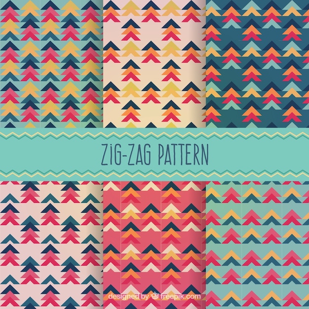 Zig-zag vormen patronen