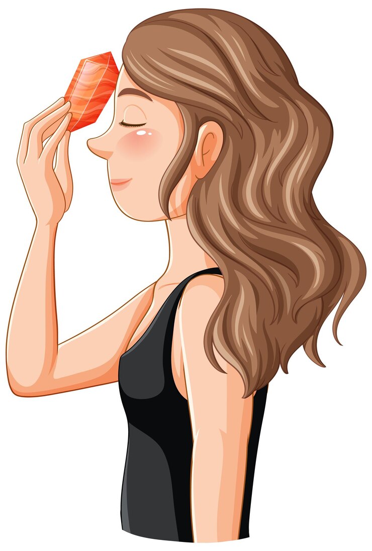 Gratis Vector zijaanzicht van een jonge vrouw met genezend kristal