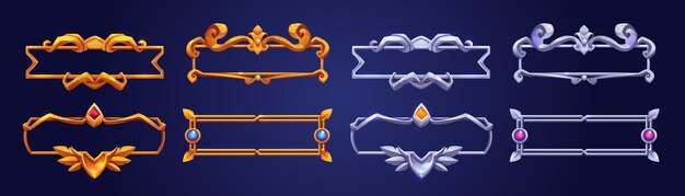 Zilveren en gouden vintage spelframes randen