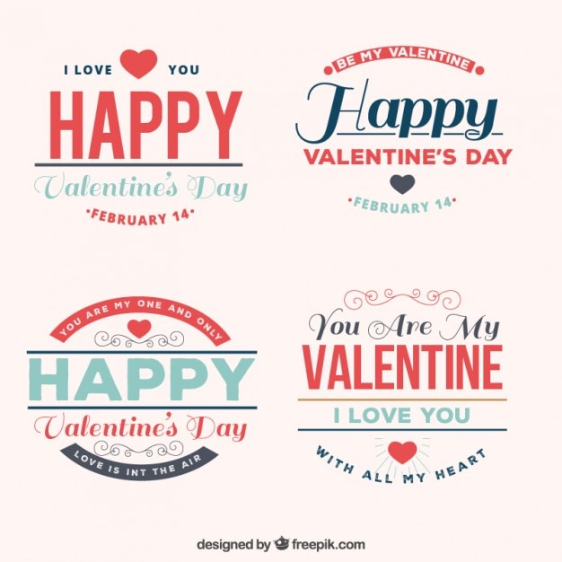 Gratis vector zinnen van valentin dag