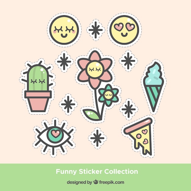 Zoete sticker collectie