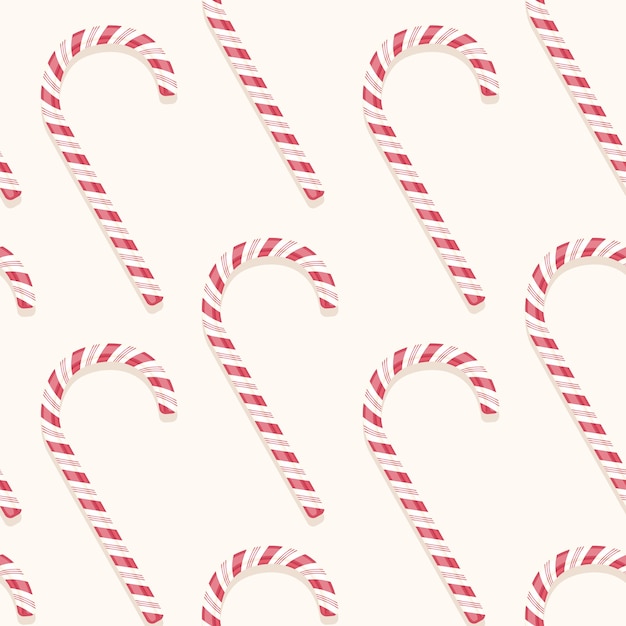 zoete vakantie vector candy cane naadloze patroon