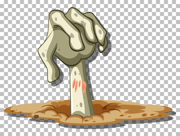 Gratis vector zombie hand in cartoon-stijl