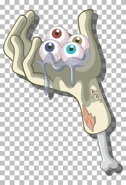 Gratis vector zombie hand in cartoon-stijl