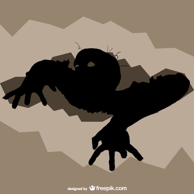 Gratis vector zombie in graf vectorillustratie