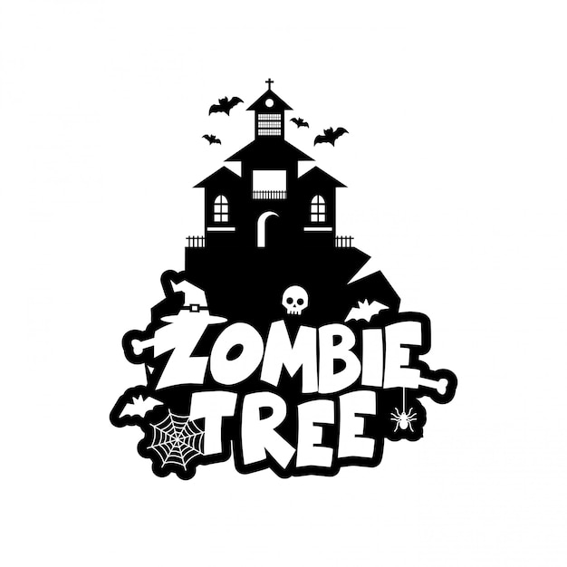 Gratis vector zombie partij typografie ontwerp vector