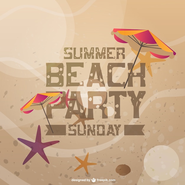 Zomer beach party uitnodigingskaart