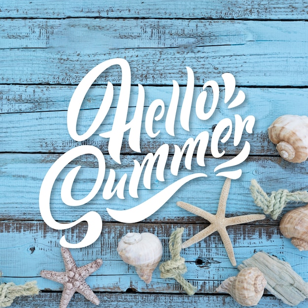 Zomer belettering achtergrond concept