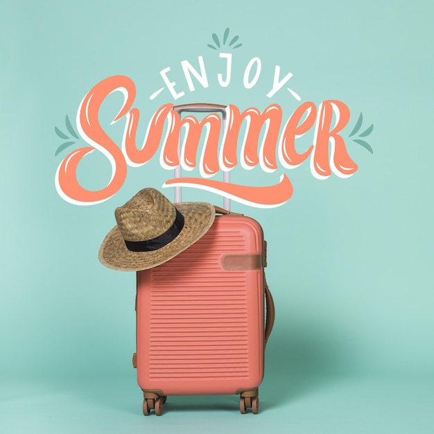 Gratis vector zomer belettering concept