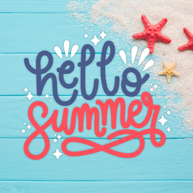 Zomer belettering met foto