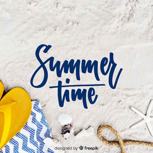 Zomer belettering met foto