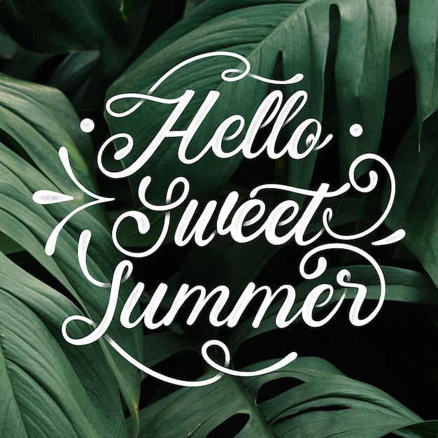 Zomer belettering met foto