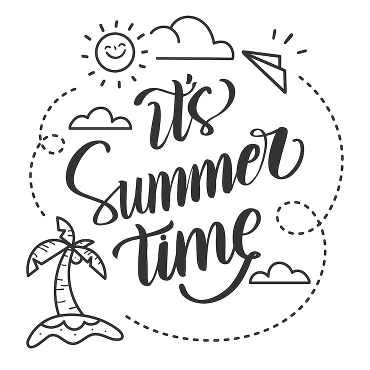 Gratis Vector zomer belettering ontwerp
