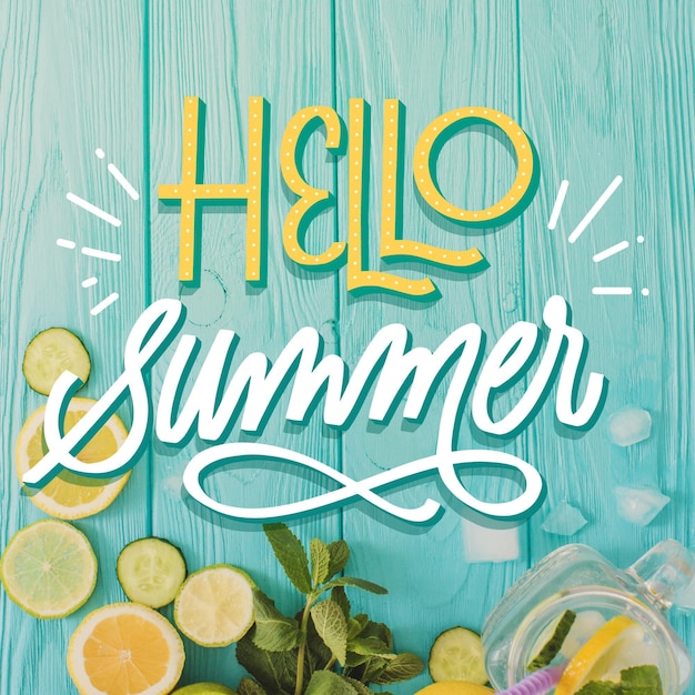 Zomer belettering ontwerp