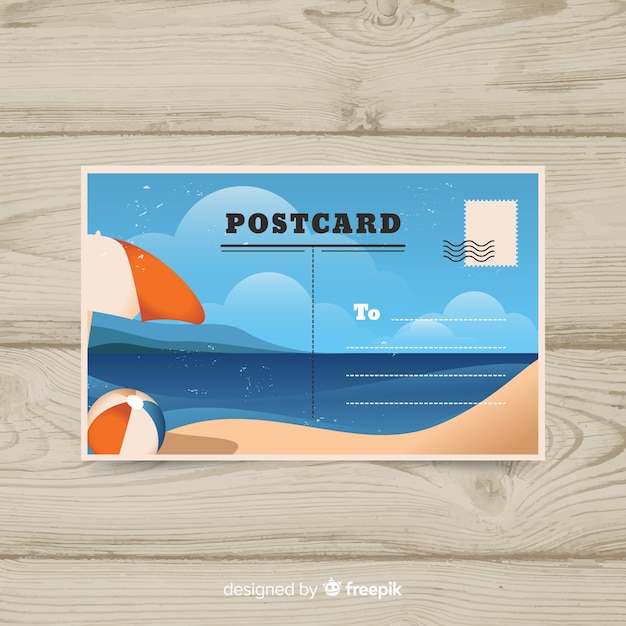 Gratis vector zomer briefkaart