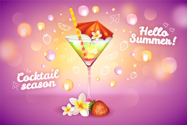 Zomer cocktail drankje advertentie