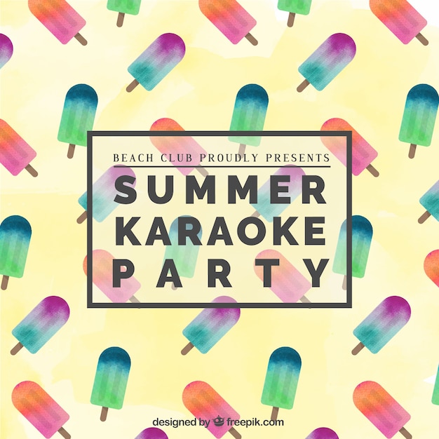 Zomer karaoke party poster