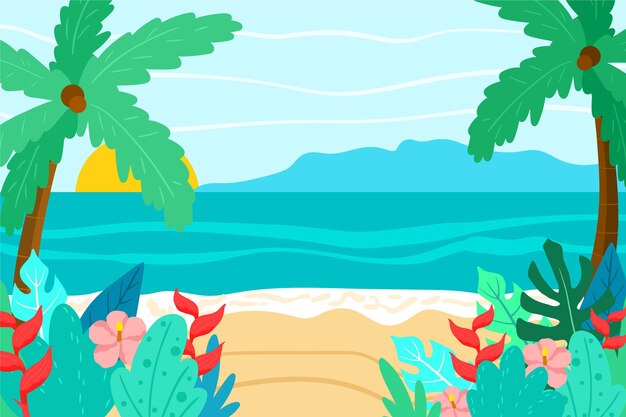 Zomer landschap achtergrond voor zoom
