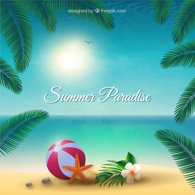Gratis vector zomer paradijs