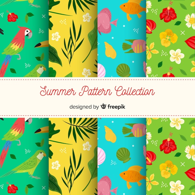 Gratis vector zomer patroon collectie