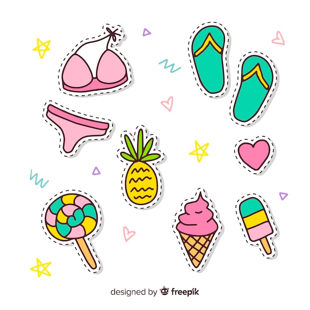 Zomer sticker collectie