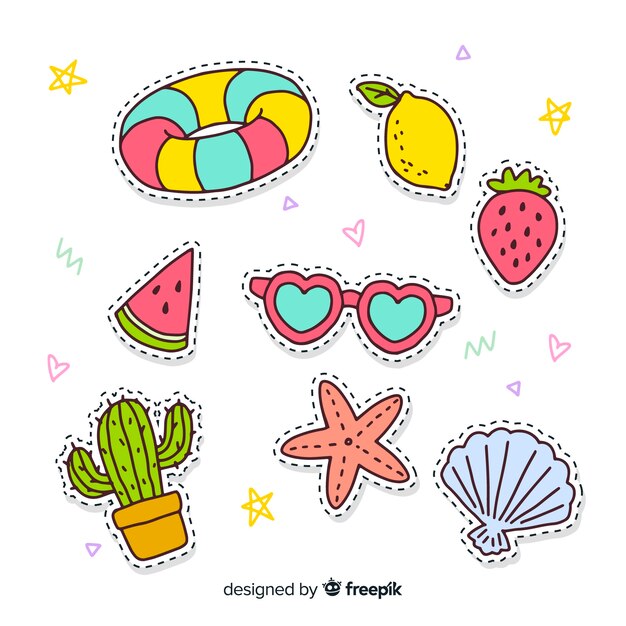 Zomer sticker collectie