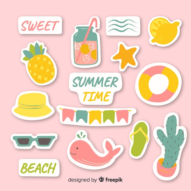 Zomer sticker collectie