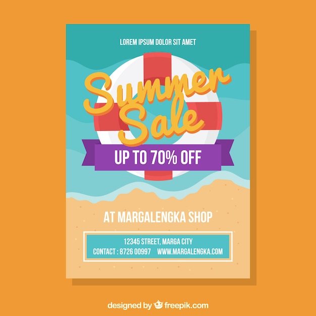 Zomer verkoop flyer