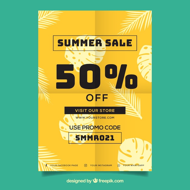 Zomer verkoop flyer