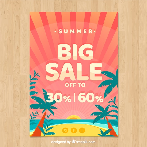 Zomer verkoop flyer